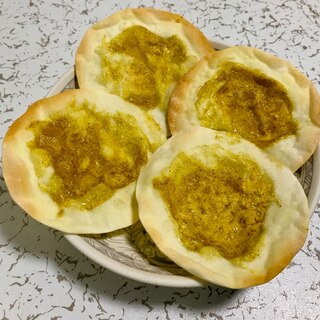 餃子の皮トースト（カレーマヨ）